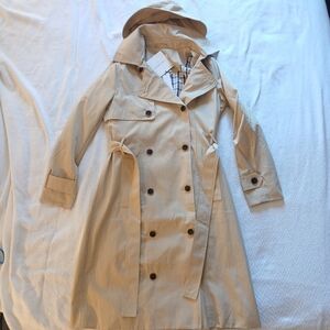NWT Sz.S Womens Cynthia Rowley Long Double Breasted Trenchcoat